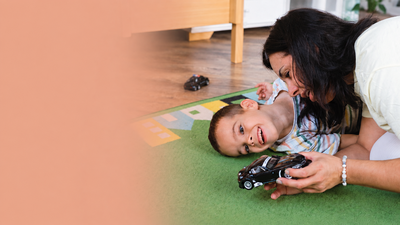 Child receiving compassionate care and support at home.